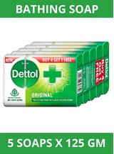 Dettol Original Soap (125 GM) Buy 4 Get 1 Free